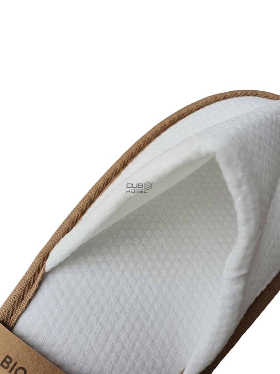 100 Pares, Pantuflas de Hotel Biodegradables con Suela de Fibra de Coco 29cm